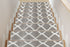 Gray/White Willow Premium Quality Turkish Carpet Stair Treads  - Machine Washable  Non Slip Stair Treads with TPR Backing
